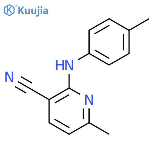 6-Methyl-2-(4-methylanilino)pyridine-3-carbonitrile structure