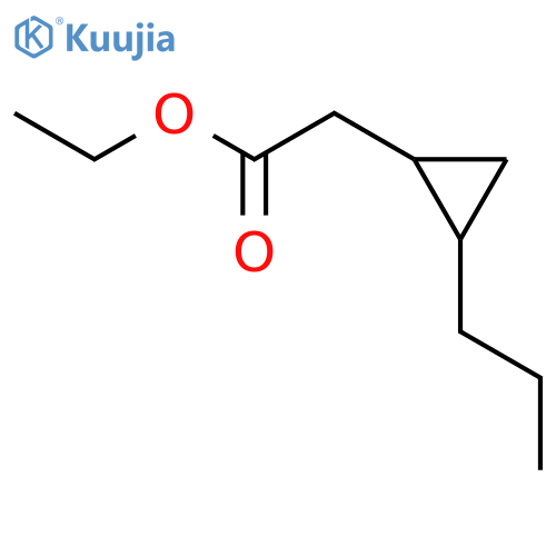 Cyclopropaneacetic acid, 2-propyl-, ethyl ester structure