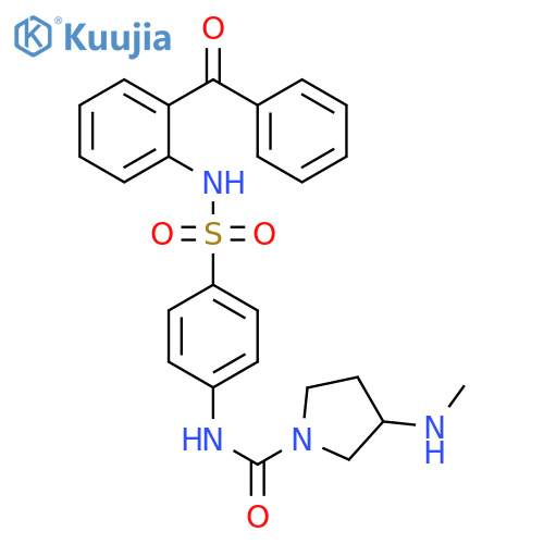 1-Pyrrolidinecarboxamide, N-[4-[[(2-benzoylphenyl)amino]sulfonyl]phenyl]-3-(methylamino)- structure