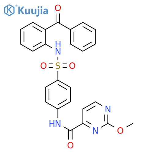 4-Pyrimidinecarboxamide, N-[4-[[(2-benzoylphenyl)amino]sulfonyl]phenyl]-2-methoxy- structure