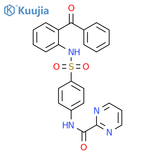 2-Pyrimidinecarboxamide, N-[4-[[(2-benzoylphenyl)amino]sulfonyl]phenyl]- structure
