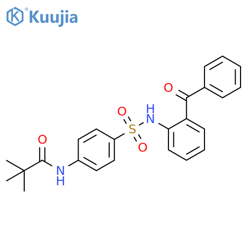 Propanamide, N-[4-[[(2-benzoylphenyl)amino]sulfonyl]phenyl]-2,2-dimethyl- structure