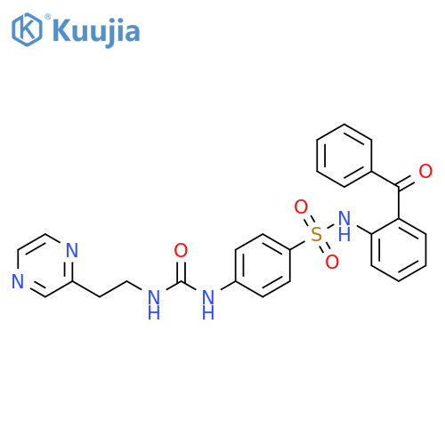 Benzenesulfonamide, N-(2-benzoylphenyl)-4-[[[[2-(2-pyrazinyl)ethyl]amino]carbonyl]amino]- structure