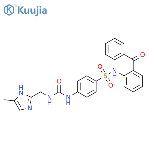 Benzenesulfonamide,N-(2-benzoylphenyl)-4-[[[[(4-methyl-1H-imidazol-2-yl)methyl]amino]carbonyl]amino]- structure