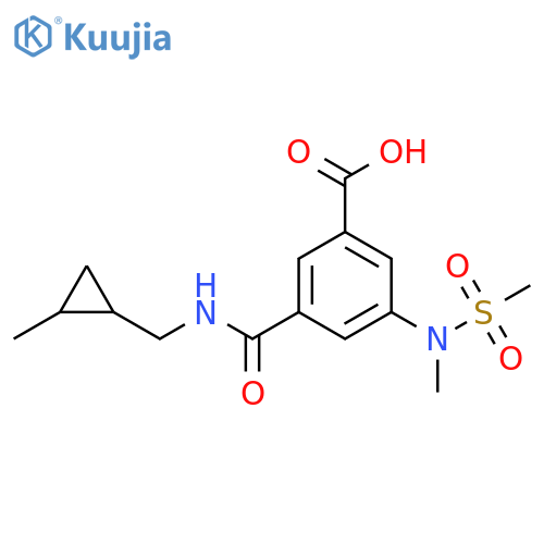 Benzoic acid, 3-[[[(2-methylcyclopropyl)methyl]amino]carbonyl]-5-[methyl(methylsulfonyl)amino]- structure