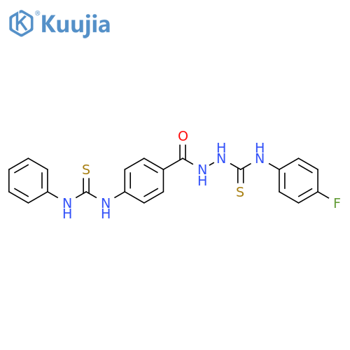 Benzoic acid, 4-[[(phenylamino)thioxomethyl]amino]-,2-[[(4-fluorophenyl)amino]thioxomethyl]hydrazide structure