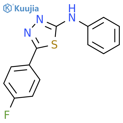 1,3,4-Thiadiazol-2-amine, 5-(4-fluorophenyl)-N-phenyl- structure
