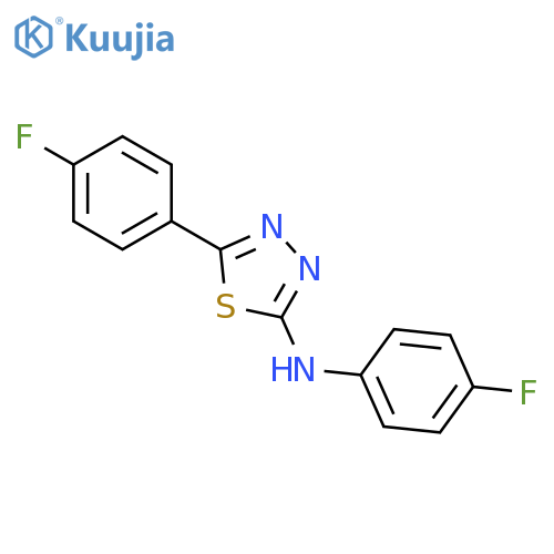 1,3,4-Thiadiazol-2-amine, N,5-bis(4-fluorophenyl)- structure