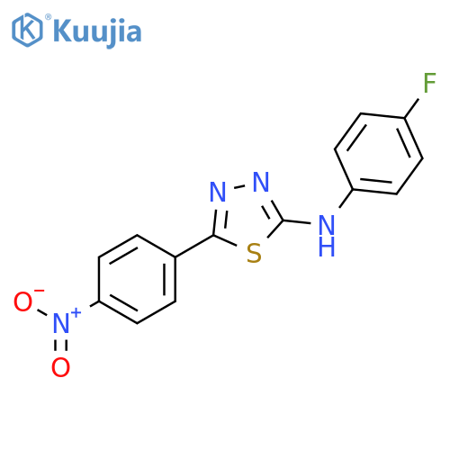 1,3,4-Thiadiazol-2-amine, N-(4-fluorophenyl)-5-(4-nitrophenyl)- structure