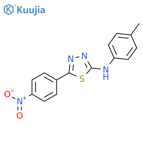 1,3,4-Thiadiazol-2-amine, N-(4-methylphenyl)-5-(4-nitrophenyl)- structure