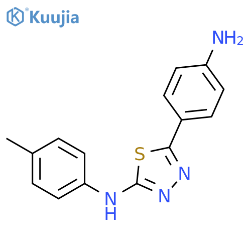 1,3,4-Thiadiazol-2-amine, 5-(4-aminophenyl)-N-(4-methylphenyl)- structure