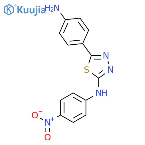 1,3,4-Thiadiazol-2-amine, 5-(4-aminophenyl)-N-(4-nitrophenyl)- structure