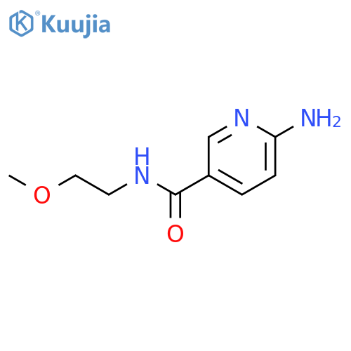 3-Pyridinecarboxamide, 6-amino-N-(2-methoxyethyl)- structure