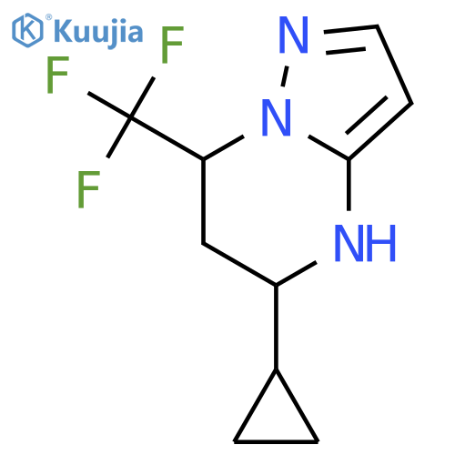 5-cyclopropyl-7-(trifluoromethyl)-4H,5H,6H,7H-pyrazolo1,5-apyrimidine structure