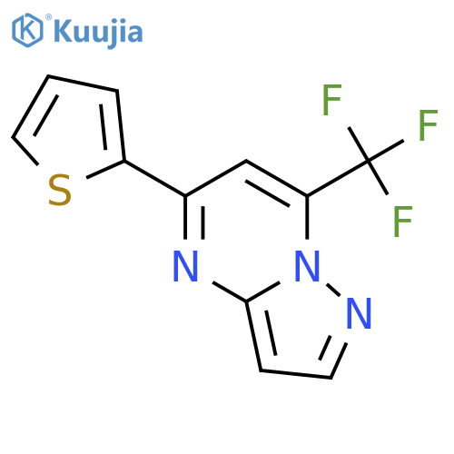 5-(thiophen-2-yl)-7-(trifluoromethyl)pyrazolo[1,5-a]pyrimidine structure