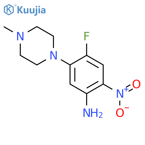 [4-Fluoro-5-(4-methylpiperazin-1-yl)-2-nitrophenyl]amine structure