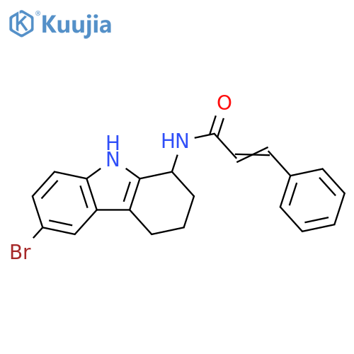 2-Propenamide,N-(6-bromo-2,3,4,9-tetrahydro-1H-carbazol-1-yl)-3-phenyl- structure