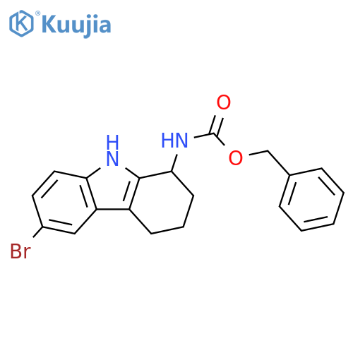 benzyl N-(6-bromo-2,3,4,9-tetrahydro-1H-carbazol-1-yl)carbamate structure