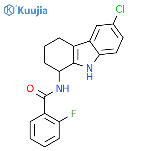 Benzamide, N-(6-chloro-2,3,4,9-tetrahydro-1H-carbazol-1-yl)-2-fluoro- structure