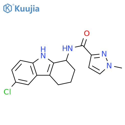 1H-Pyrazole-3-carboxamide,N-(6-chloro-2,3,4,9-tetrahydro-1H-carbazol-1-yl)-1-methyl- structure