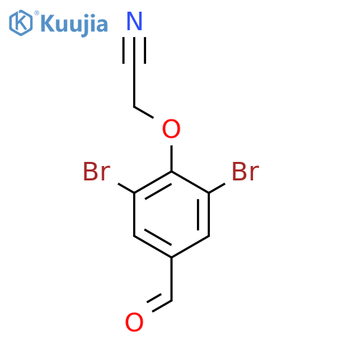 (2,6-Dibromo-4-formyl-phenoxy)-acetonitrile structure
