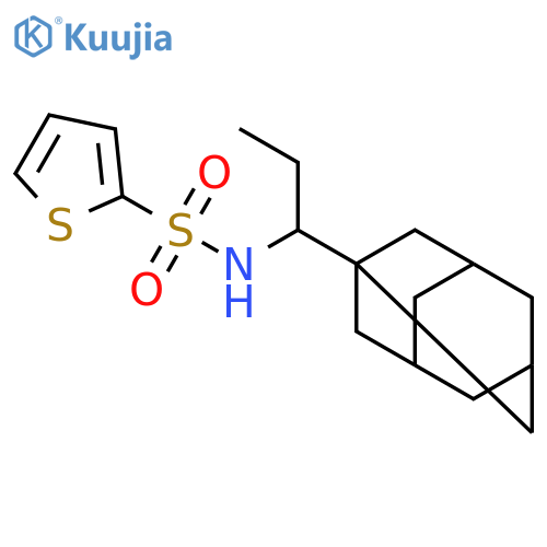 N-[1-(1-adamantyl)propyl]thiophene-2-sulfonamide structure