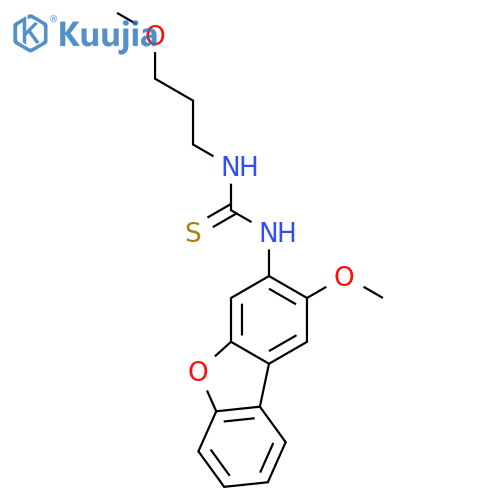 1-(2-Methoxy-dibenzofuran-3-yl)-3-(3-methoxy-propyl)-thiourea structure
