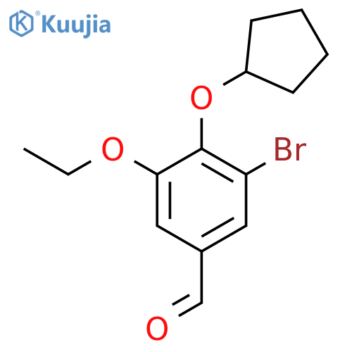 3-Bromo-4-(cyclopentyloxy)-5-ethoxybenzaldehyde structure
