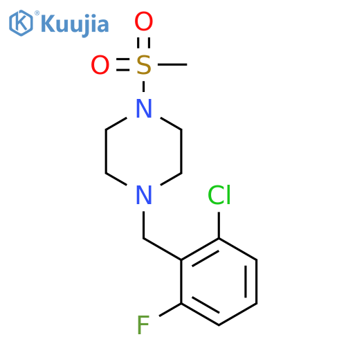 1-(2-Chloro-6-fluoro-benzyl)-4-methanesulfonyl-piperazine structure