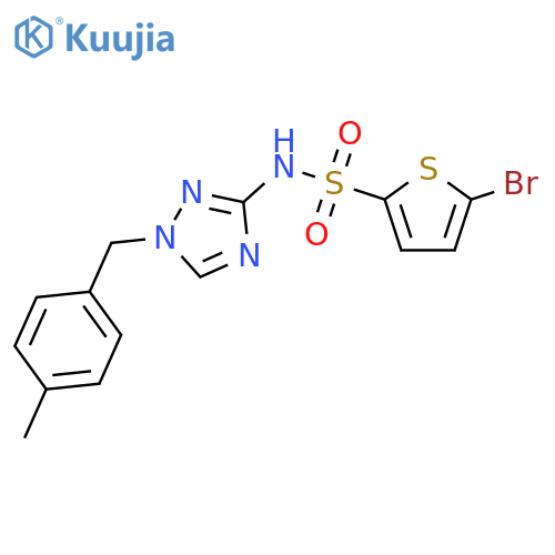 <br>5-Bromo-thiophene-2-sulfonic acid [1-(4-methyl-benzyl)-1H-[1,2,4]triazol-3- yl]-amide structure