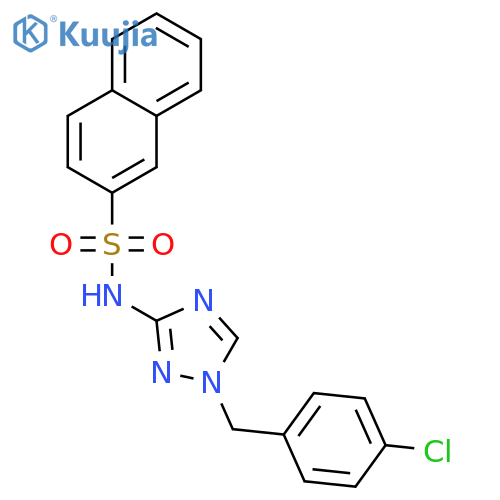 N-[1-(4-chlorobenzyl)-1H-1,2,4-triazol-3-yl]naphthalene-2-sulfonamide structure