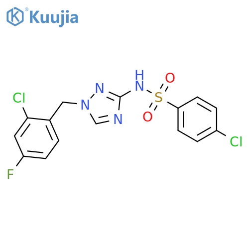 <br>4-Chloro-N-[1-(2-chloro-4-fluoro-benzyl)-1H-[1,2,4]triazol-3-yl]-benzenesul fonamide structure