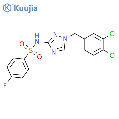 <br>N-[1-(3,4-Dichloro-benzyl)-1H-[1,2,4]triazol-3-yl]-4-fluoro-benzenesulfonam ide structure