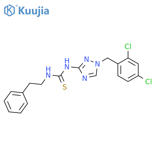 1-[1-(2,4-Dichloro-benzyl)-1H-[1,2,4]triazol-3-yl]-3-phenethyl-thiourea structure