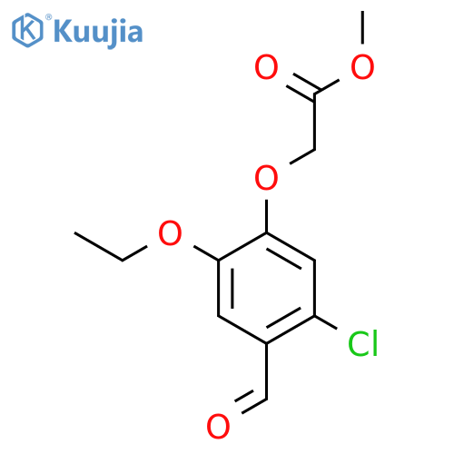 (5-Chloro-2-ethoxy-4-formyl-phenoxy)-acetic acid methyl ester structure