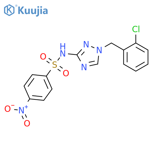 N-[1-(2-Chloro-benzyl)-1H-[1,2,4]triazol-3-yl]-4-nitro-benzenesulfonamide structure