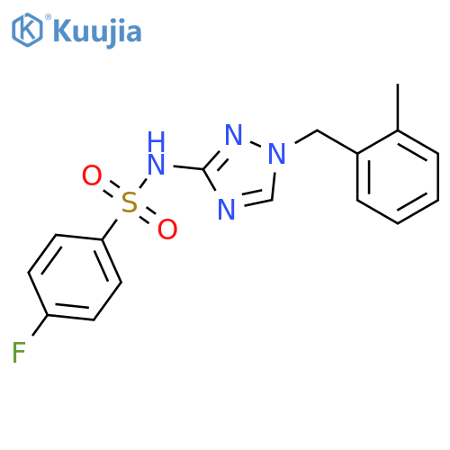 4-Fluoro-N-[1-(2-methyl-benzyl)-1H-[1,2,4]triazol-3-yl]-benzenesulfonamide structure