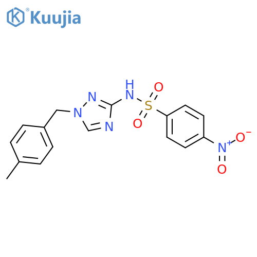 N-[1-(4-Methyl-benzyl)-1H-[1,2,4]triazol-3-yl]-4-nitro-benzenesulfonamide structure