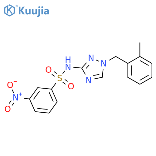 N-[1-(2-Methyl-benzyl)-1H-[1,2,4]triazol-3-yl]-3-nitro-benzenesulfonamide structure