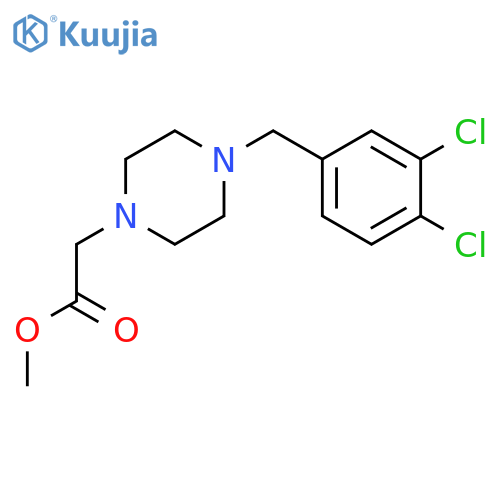[4-(3,4-Dichloro-benzyl)-piperazin-1-yl]-acetic acid methyl ester structure