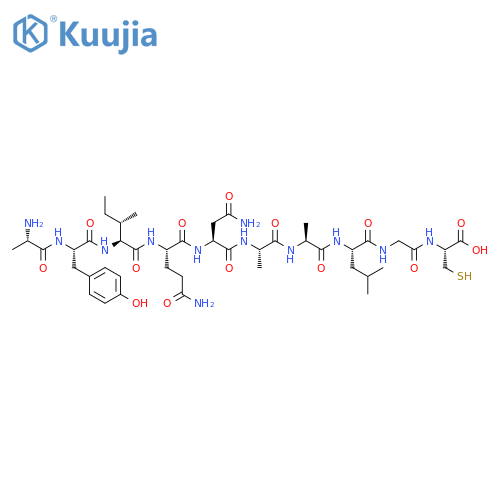 L-Cysteine, L-alanyl-L-tyrosyl-L-isoleucyl-L-glutaminyl-L-asparaginyl-L-alanyl-L-alanyl-L-leucylglycyl- (9CI) structure