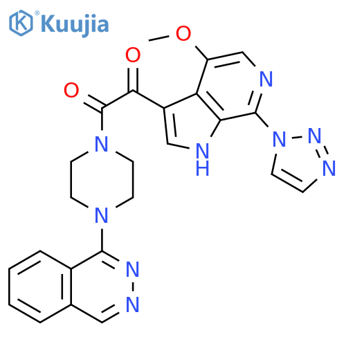 Piperazine,1-[[4-methoxy-7-(1H-1,2,3-triazol-1-yl)-1H-pyrrolo[2,3-c]pyridin-3-yl]oxoacetyl]-4-(1-phthalazinyl)- structure