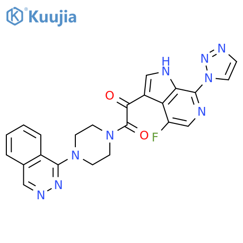 PIPERAZINE, 1-[[4-FLUORO-7-(1H-1,2,3-TRIAZOL-1-YL)-1H-PYRROLO[2,3-C]PYRIDIN-3-YL]OXOACETYL]-4-(1-PHTHALAZINYL)- structure