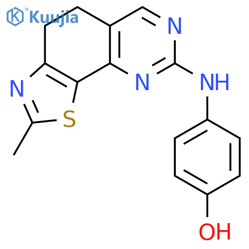 Phenol, 4-[(4,5-dihydro-2-methylthiazolo[4,5-h]quinazolin-8-yl)amino]- structure