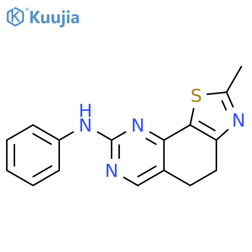 Thiazolo[4,5-h]quinazolin-8-amine, 4,5-dihydro-2-methyl-N-phenyl- structure