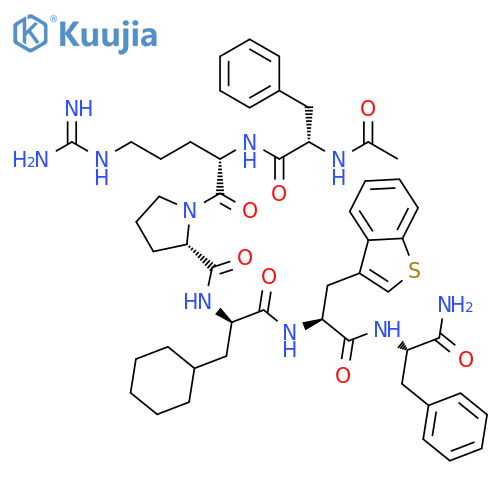 L-Phenylalaninamide, N-acetyl-L-phenylalanyl-L-arginyl-L-prolyl-3-cyclohexyl-D-alanyl-3-benzo[b]thien-3-yl-L-alanyl- structure