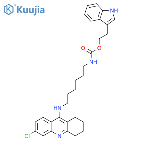 Carbamic acid,[6-[(6-chloro-1,2,3,4-tetrahydro-9-acridinyl)amino]hexyl]-,2-(1H-indol-3-yl)ethyl ester structure