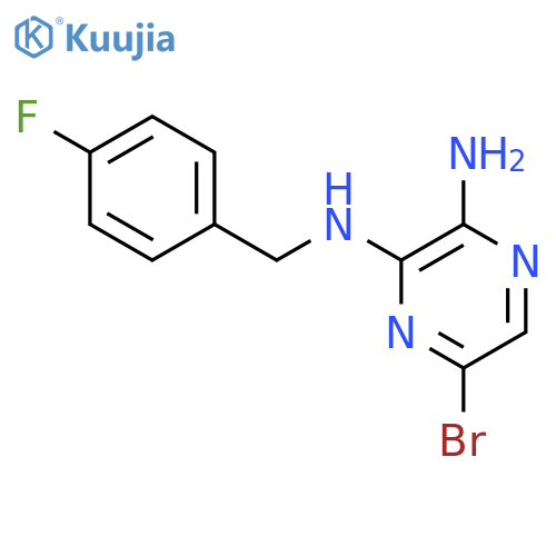 2,3-Pyrazinediamine, 5-bromo-N3-[(4-fluorophenyl)methyl]- structure