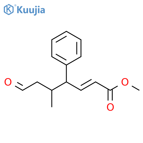 2-Heptenoic acid, 5-methyl-7-oxo-4-phenyl-, methyl ester, (2E,4S,5R)- structure