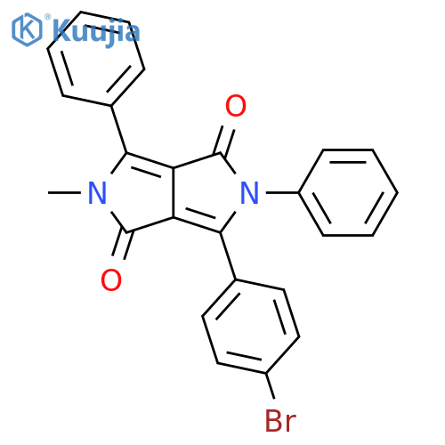 Pyrrolo[3,4-c]pyrrole-1,4-dione,3-(4-bromophenyl)-2,5-dihydro-5-methyl-2,6-diphenyl- structure